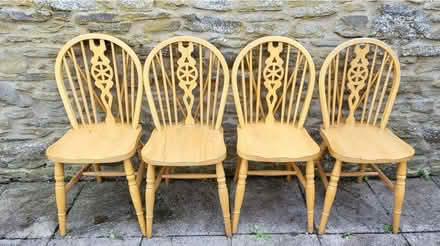Photo of free 4 Oak dining / kitchen chairs (Lydbury North SY7) #1