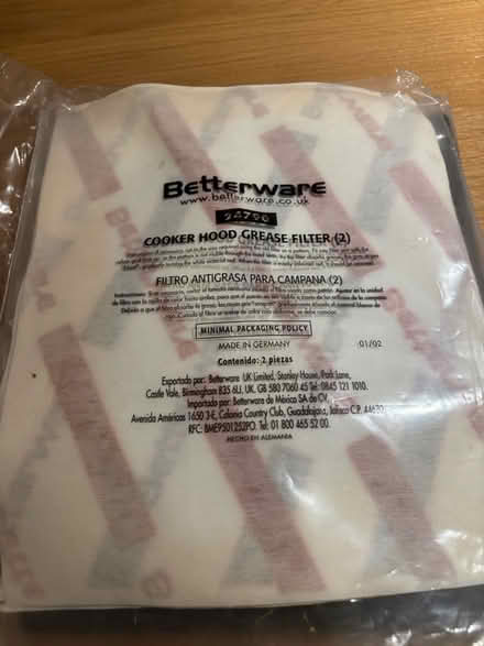 Photo of free Cooker Hood Grease Filters (Palmers Green/ Edmonton N18) #1
