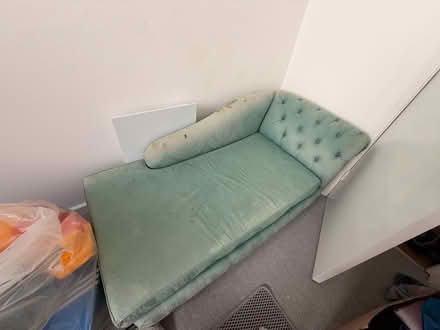 Photo of free Teal Sofa with fold out bed (West Marina TN38) #1