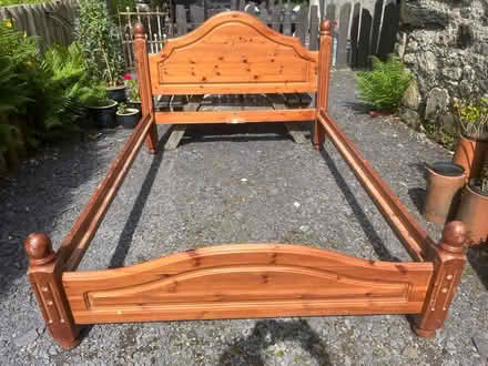Photo of free Gwely dwbl. Pine double bed base (Penisarwaun LL55) #1