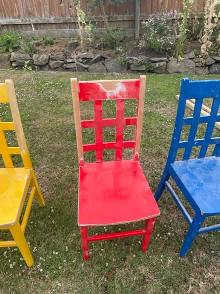 Photo of free Three wooden M&S chairs (Anstey LE7) #3