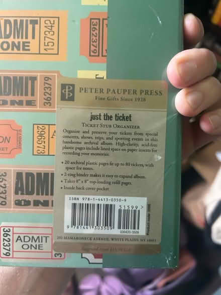 Photo of free Ticket organizer book (New Hyde Park) #2