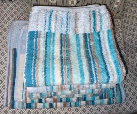Photo of free Towels – Christy - shades of blues/stripes. GC. (Kendal LA9) #3
