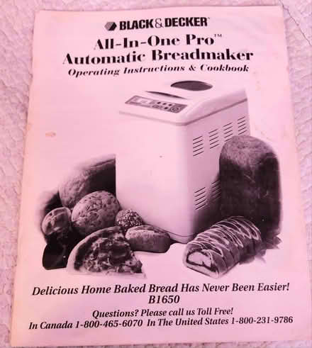 Photo of free Bread Maker Manual - Eng/Fr (Danforth and Greenwood) #1