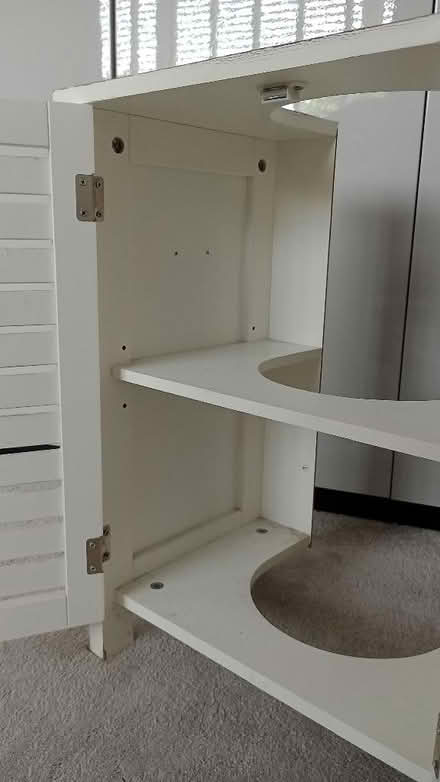 Photo of free Wooden bathroom cabinet (Calthorpe Park GU51) #4
