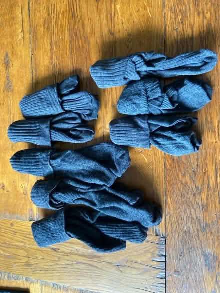 Photo of free 8 pairs of grey school socks size 12 - 1 (Amersham Common HP7) #1