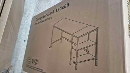 Photo of free Computer Desk with shelves - 120x60 (Cove West Heath GU14) #1