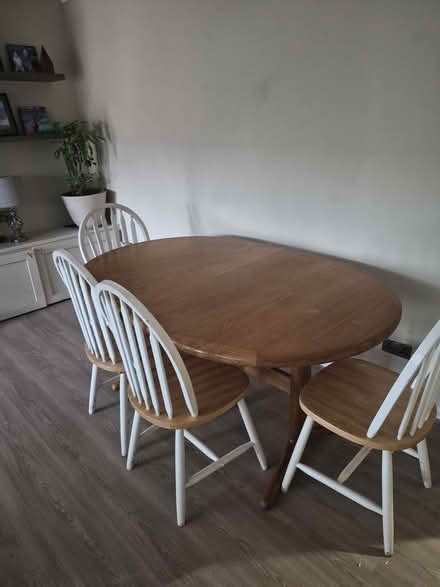 Photo of free Wooden table and 4 chairs (Abbots langley WD5) #1