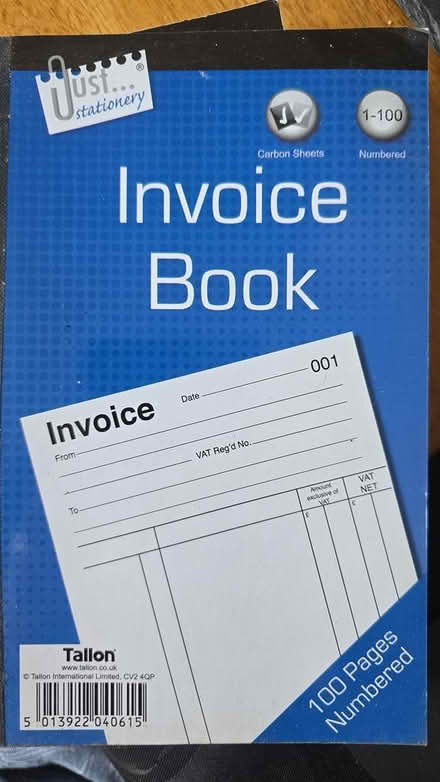 Photo of free Invoice books x2 (Cressing CM77) #1