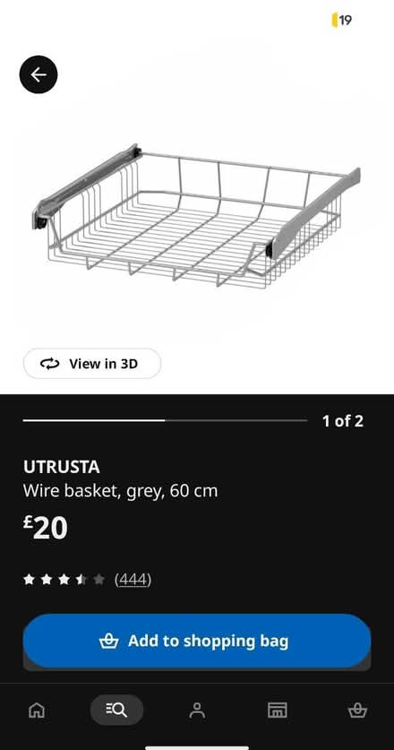Photo of free Kitchen cupboard sliding basket (Sheffield Lane Top S5) #1