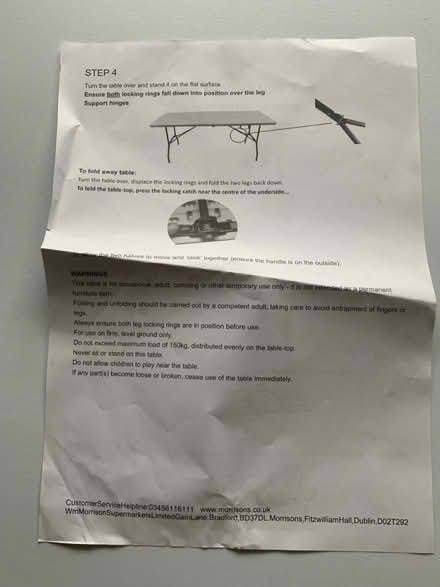 Photo of free Fold away picnic table (Bucknell SY7) #4