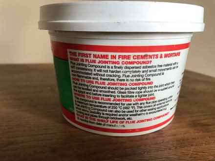 Photo of free Tub of Flue Jointing Compound (Trawden BB8) #2