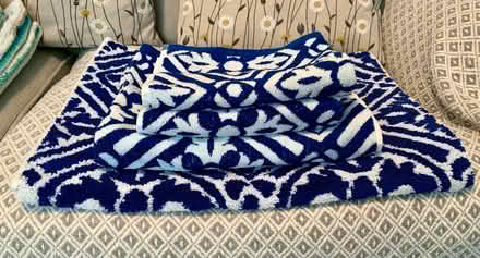 Photo of free Towels / Bath Mat -Essential Studio – blue and white. (Kendal LA9) #2