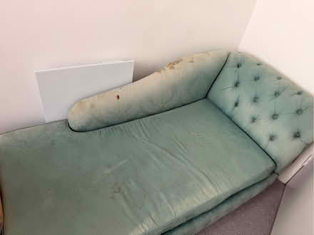 Photo of free Teal Sofa with fold out bed (West Marina TN38) #2
