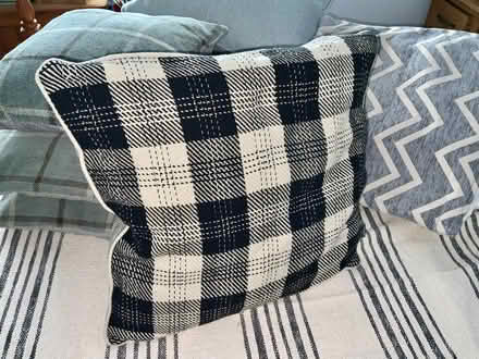 Photo of free 1 Large Square Reversible Black & White Cushion. (Kendal LA9) #1