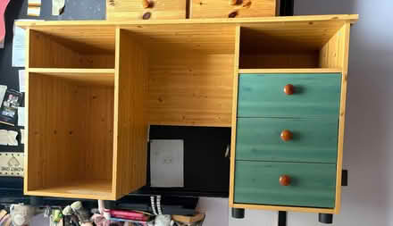 Photo of free Pine/Teal desk (Lancaster Vale LA1) #1