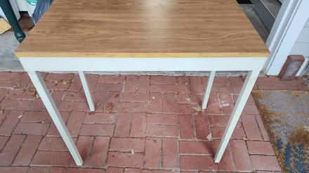 Photo of free Small table with metal legs (Saugus) #2