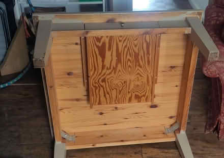 Photo of free Painted pine square coffee table with draw 92cm 41cm high. (Fishpool Valley HR6) #2