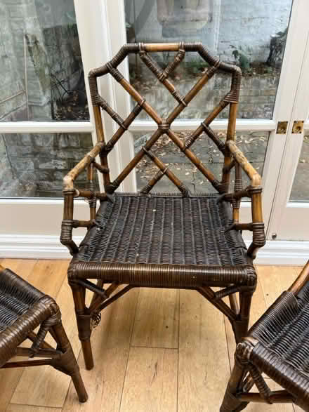 Photo of free 3 vintage bamboo rattan chairs (Notting Dale W11) #3