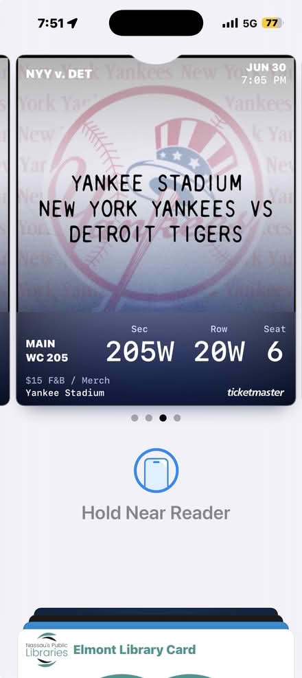 Photo of free Yankee Tix (Yankee stadium) #2