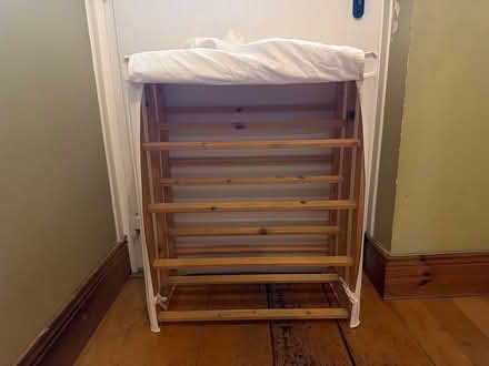 Photo of free Wooden shoe rack with linen closing (Shankill) #2