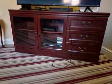 Photo of free Mahogany tv unit (Peterborough orton PE7) #1
