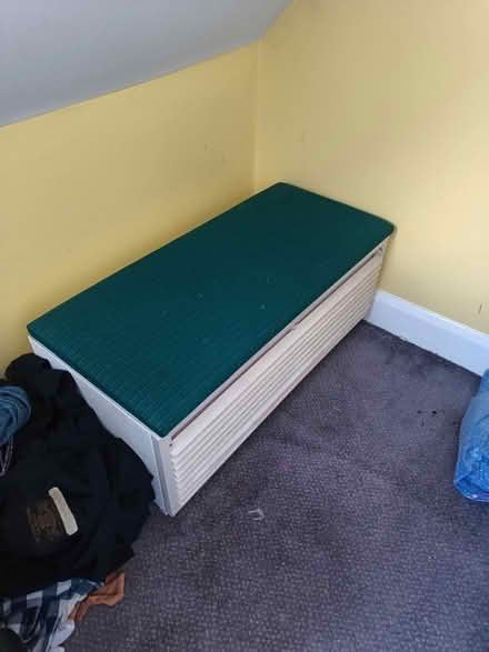 Photo of free White wooden ottoman storage box (Horsell, Woking GU21) #1