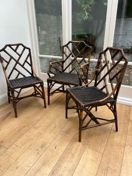 Photo of free 3 vintage bamboo rattan chairs (Notting Dale W11) #1