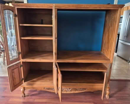 Photo of free Oak entertainment center /tv stand (Oak Hill and Lynch area) #2