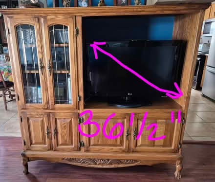 Photo of free Oak entertainment center /tv stand (Oak Hill and Lynch area) #1
