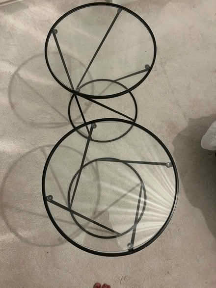 Photo of free 2x glass top side tables (Loughton IG10) #1