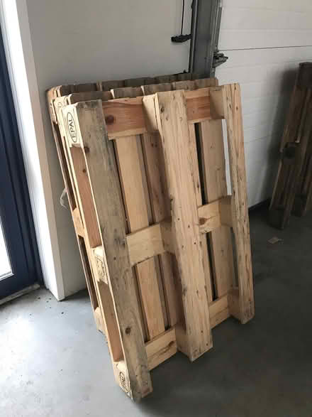Photo of free Wooden pallets (Stacey Bushes MK12) #1