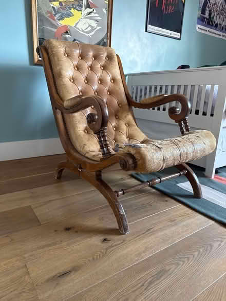 Photo of free Antique leather lounge chair (W12 9PY) #2