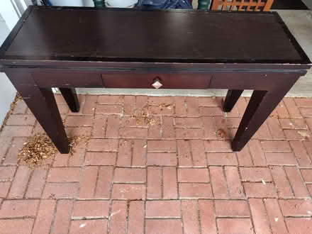 Photo of free Wooden table with storage drawer (Saugus) #2