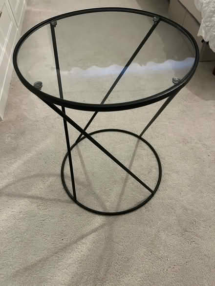 Photo of free 2x glass top side tables (Loughton IG10) #4