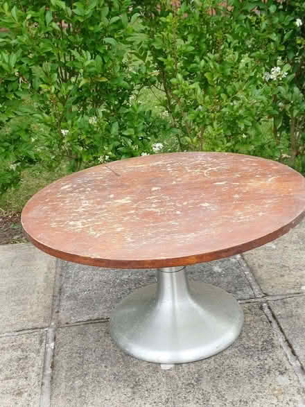 Photo of free Round Retro Table in need of refurbishment (Sutton Lane Ends SK11) #1