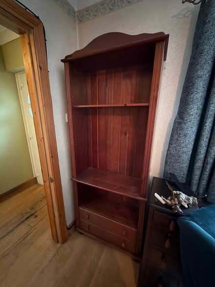 Photo of free Tall wood like shelves and drawers (Shankill) #1