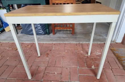 Photo of free Small table with metal legs (Saugus) #1