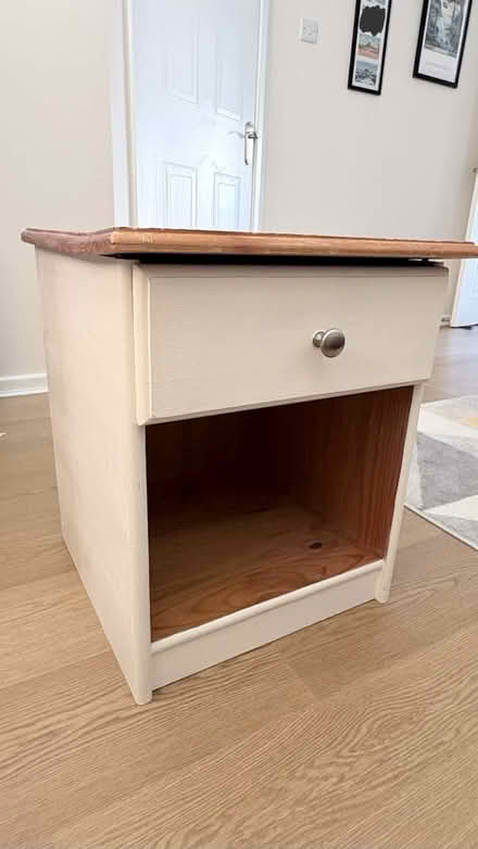 Photo of free Wooden bedside table with drawer (Deer Park OX28) #2