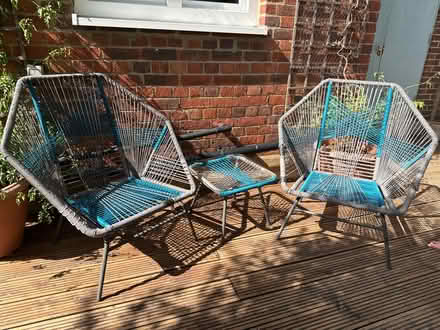 Photo of free 2 Garden chairs & small table (W12 9PY) #1