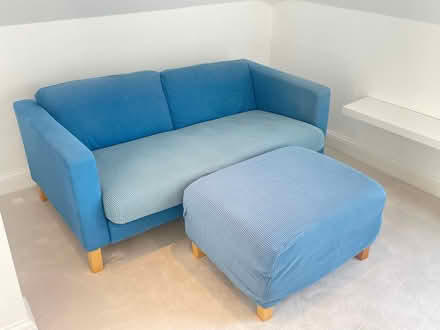 Photo of free Sofa and Footstool (Little Bookham KT23) #2