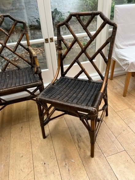 Photo of free 3 vintage bamboo rattan chairs (Notting Dale W11) #4