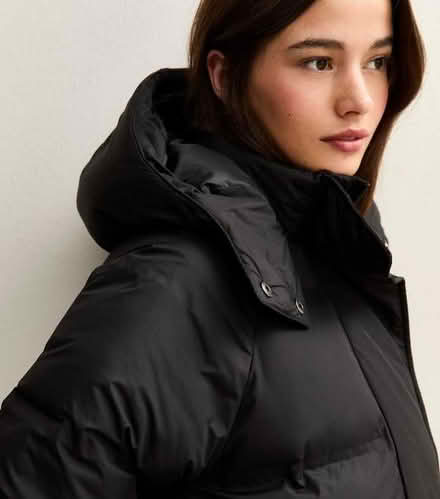 Photo of free New Look Black Long line Padded Puffer Coat needs new zip (Heald Green SK8) #3