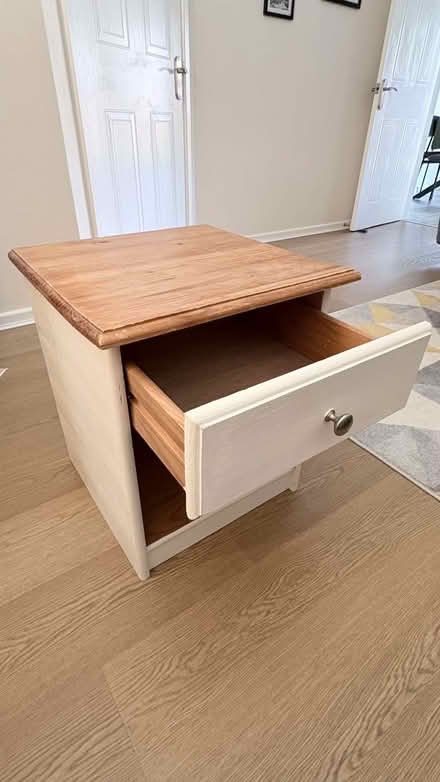 Photo of free Wooden bedside table with drawer (Deer Park OX28) #1