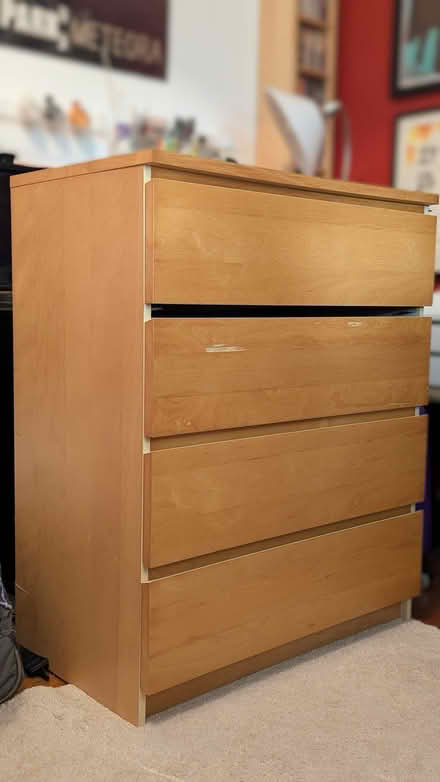 Photo of free Malm Chest of Drawers - 4 Drawer (EH25, Roslin) #1