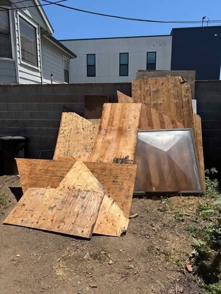 Photo of free 3/8” Plywood and Pyramid Skylight (Midtown Sacramento 95816) #3