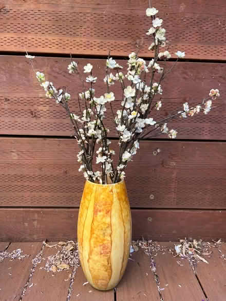 Photo of free Artificial flower faux glass vase (199 Southern Heights BLVD, SR) #1
