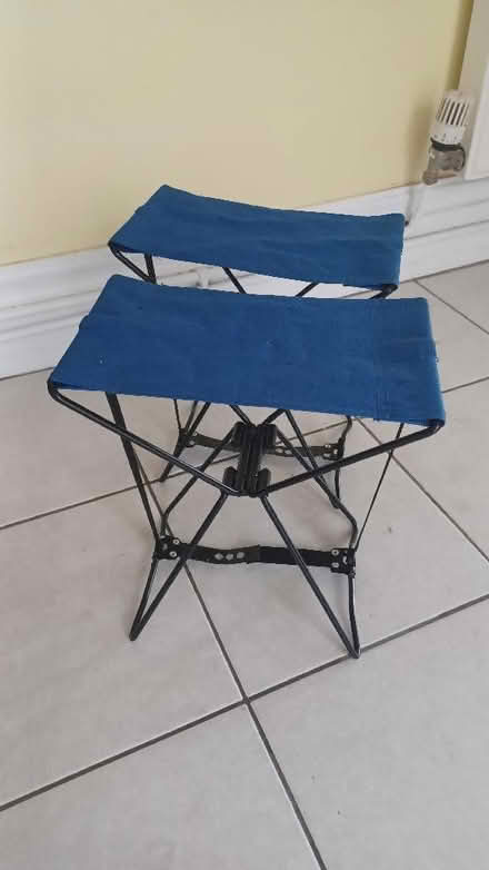 Photo of free 2 small camping stools (Denton's Green WA10) #1