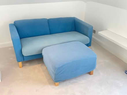 Photo of free Sofa and Footstool (Little Bookham KT23) #3