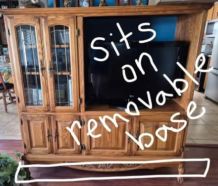 Photo of free Oak entertainment center /tv stand (Oak Hill and Lynch area) #3